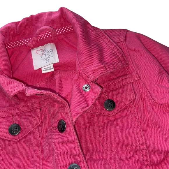 The Children’s Place Stylish Pink Kids Denim Jacket - Picture 6 of 10